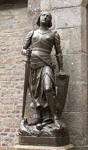 Joan Of Arc Maid Of Heaven Joan Of Arc Statue Outside A Church In