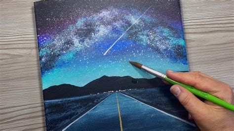 Milky Way Galaxy Easy Acrylic Painting How To Step By Step For