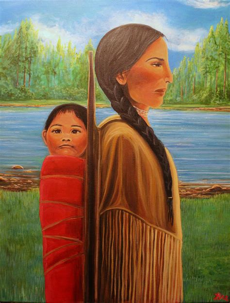 Mikmaq Mother Carrying Her Baby By Marybriannemckay On Deviantart