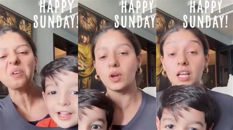 Sunidhi Chauhan And Her Son Tegh Sonik Singing Samsmith Unholy Song Youtube