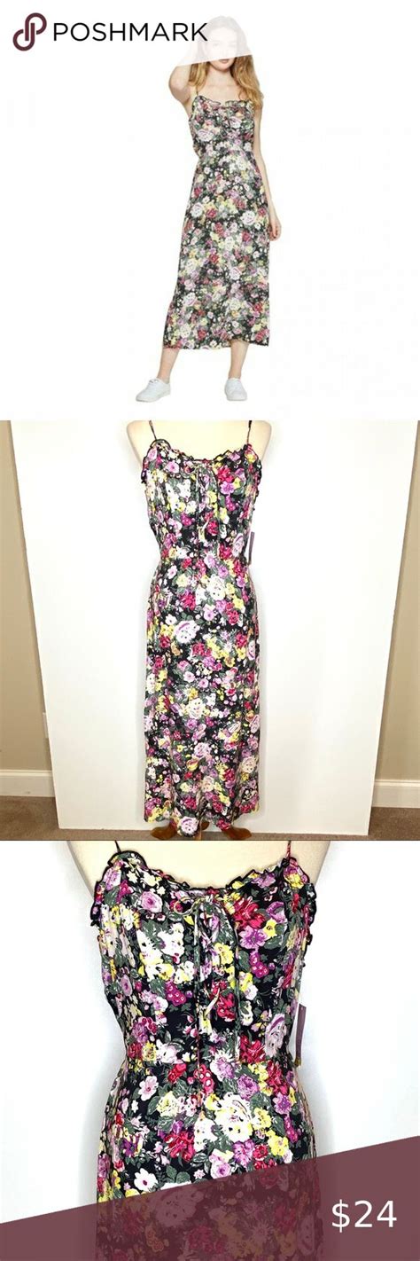 Shop sexy, slip dresses for that hot new instagram pic! Wild Fable Tie Front Midi Slip Dress NWT Sz L in 2020 ...