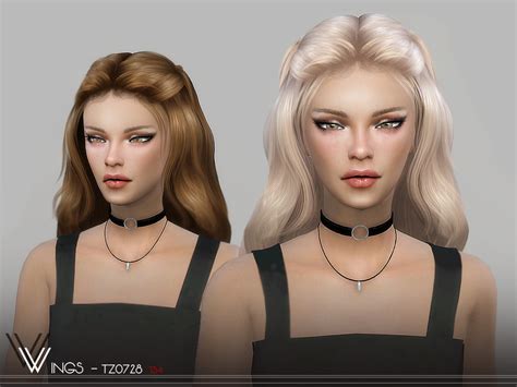 Wingssims Wings Tz0728 Sims Hair Sims 4 Womens Hairstyles