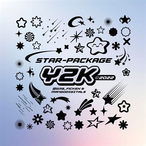 Y2k Star Vectors Etsy
