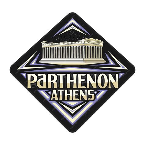 Premium Vector Athens Skyline Landmark Flag Sticker Emblem Badge