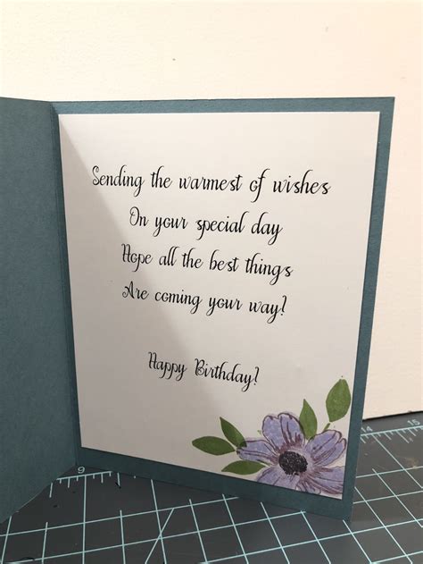 A Greeting Card With An Image Of A Purple Flower On It And The Words