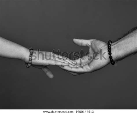 Couple Hands Tied Together Showing Love Stock Photo 1900144513