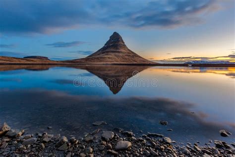 Kirkjufell At Sunrise In Iceland Beautiful Landscape And Sunrise Stock