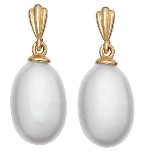Revere 9ct Gold Cultured Freshwater Pearl Oval Drop Earrings Reviews