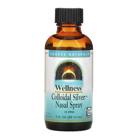 Source Naturals Wellness Colloidal Silver Nasal Spray 10 Ppm 2 Fl