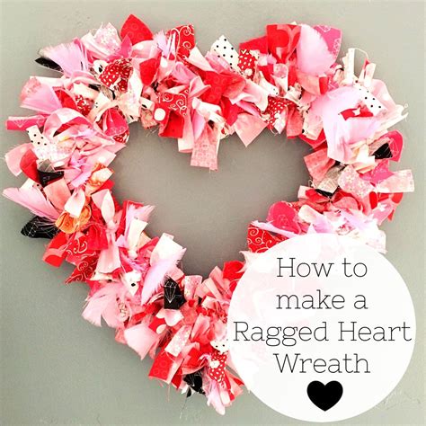 Want a gorgeous diy wreath without the home decor store price? Heart Fabric Rag Wreath Tutorial - The Polka Dot Chair