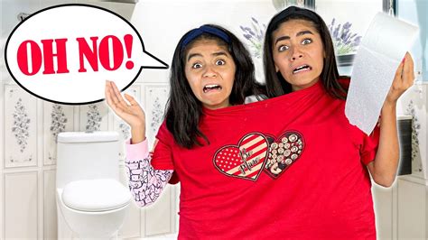 Sisters Stuck Together Challenge Hilarious Youtube