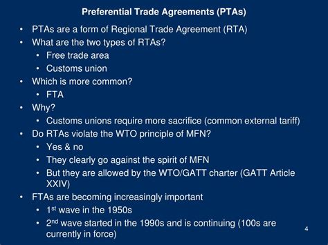 Ppt Preferential Trade Agreements Depth And Regime Type Powerpoint