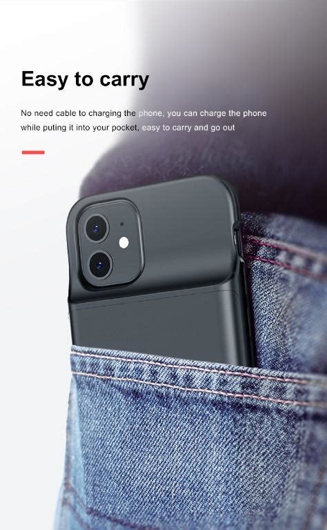Newdery Battery Case For Iphone 12 Mini Slim Rechargeable Extended