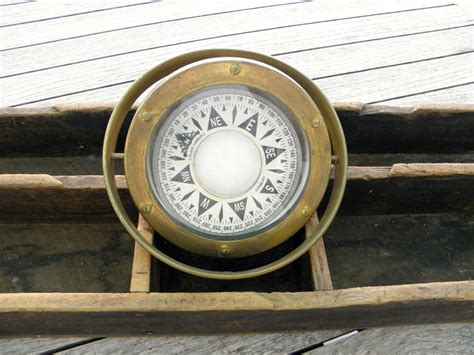 Antique Ships Compass By C Plath Hamburg Brass Gimbal