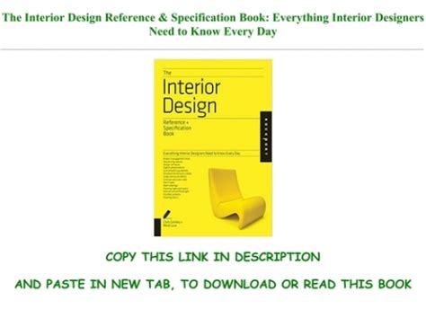 Read Book The Interior Design Reference And Specification Book