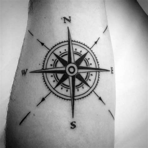 50 Simple Compass Tattoos For Men Directional Design Ideas Simple