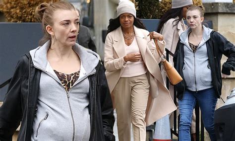 Natalie Dormer Wears A Prosthetic Bump As She Joins Naomie Harris On The Set Of The Wasp In Bath