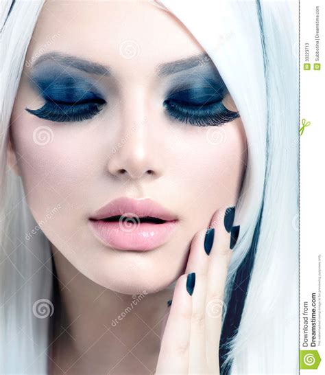 Beauty Fashion Girl Stock Image Image Of Hairstyle Make
