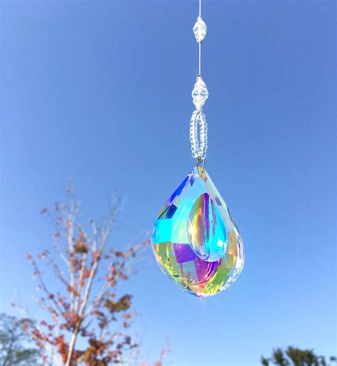 Ab Crystal Prism Hanging Sun Catchers For Windows Crystal Etsy
