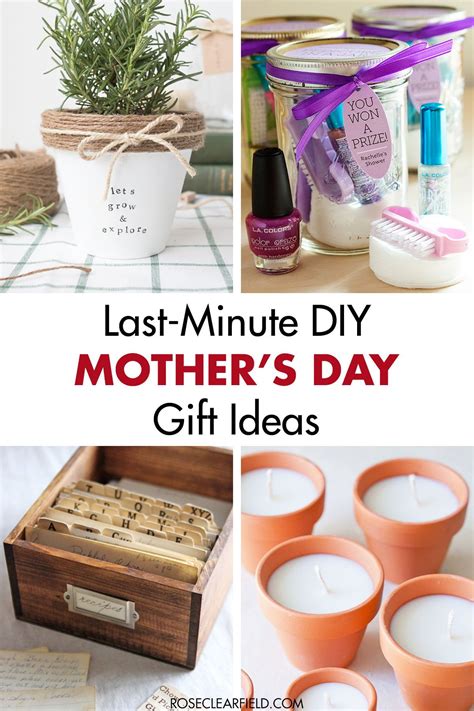 5 easy last minute diy gift ideas everyone can make in 5 minutes for birthday or christmas! Last-Minute DIY Mother's Day Gift Ideas | Diy mothers day ...