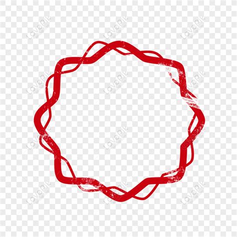 Free Hand Drawn Red Seal Border Free PNG PNG PSD Image Download Lovepik