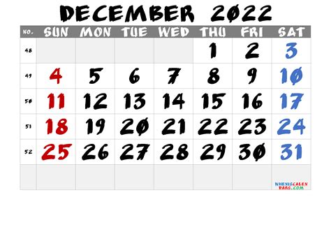 Free December 2022 Calendar Template Pdf And Image
