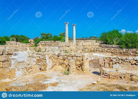 Ruins Of Baths At Ancient Salamis Archaeological Site Near Famagusta