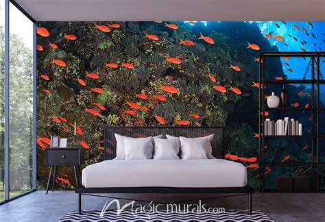 Prolific Fish Wallpaper Wall Mural By Magic Murals