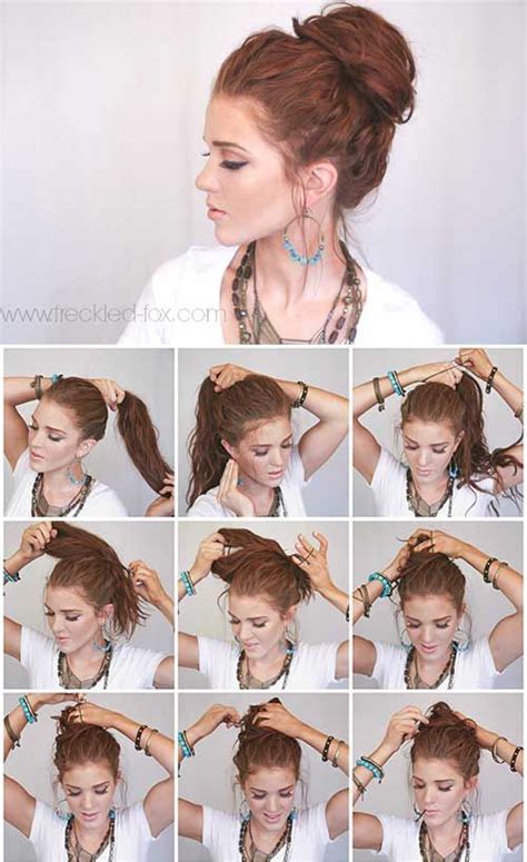 23 Stunningly Easy Diy Messy Buns Messy Hairstyles Bun Hairstyles