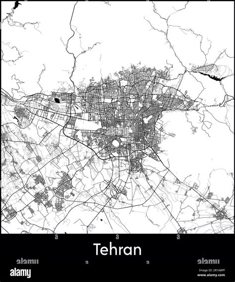 City Map Asia Iran Tehran Vector Illustration Stock Vector Image And Art