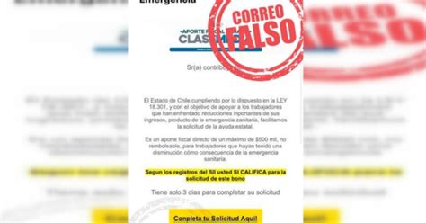 Asimismo, se deberá hacer tu solicitud al ife antes del 30 de mayo del 2020 para recibir el primer aporte. Noticias Chile | SII emite una alerta por peligroso correo ...