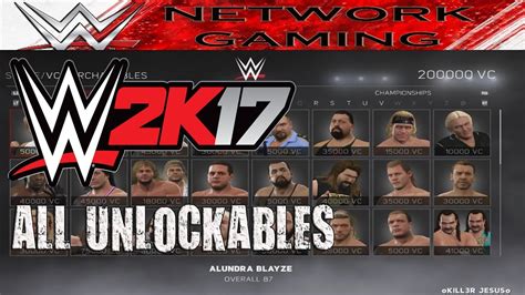 Wwe 2k17 All Unlockables Xbox 360 Xbox One Ps3 Ps4 Youtube