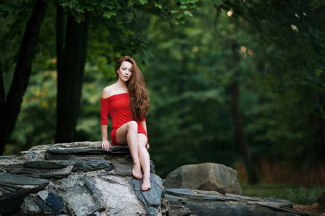 Wallpaper Sunlight Forest Women Outdoors Redhead Model Long Hair