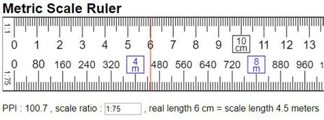 Online Scale Ruler W Metric Unitsmm Cm Km