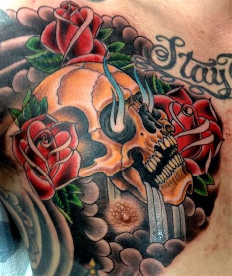 Tat Skull Tattoos Love Tattoos Future Tattoos Color Tattoos Cool Tats Skulls And Roses