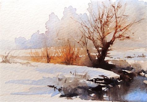 Susan Kennedy Art Watercolor Art Landscape Winter Watercolor