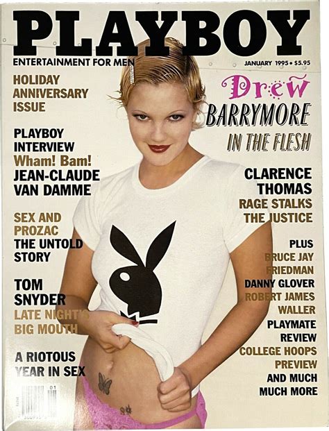 Playboy Magazine January Drew Barrymore Centerfold Intact On Ebid United Kingdom