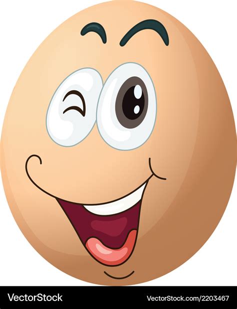 A Smiling Egg Royalty Free Vector Image Vectorstock
