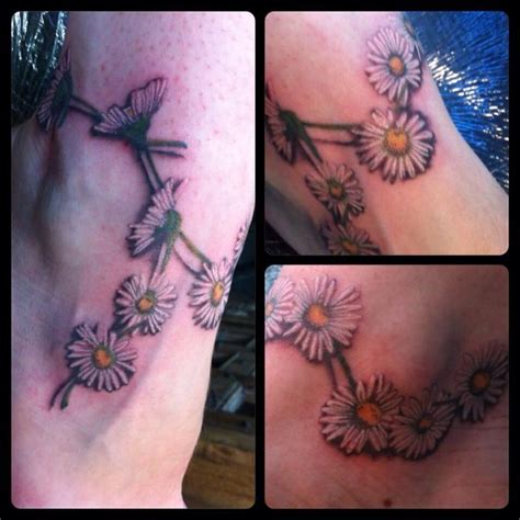 Daisy Chain Tattoo Ankle Daisy Tattoo Flower Tattoos Latest Tattoos New Tattoos Cool
