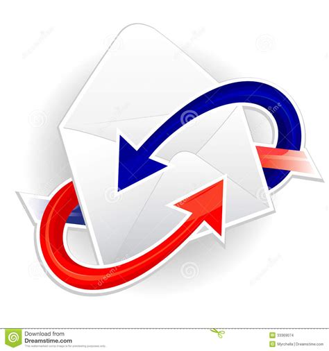 Symbol Of Incoming And Outgoing Mail Stock Images - Image: 33369074