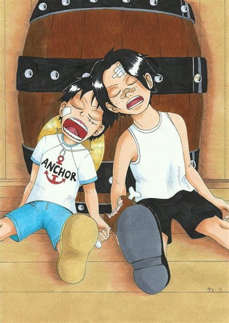 Ace And Luffy Sleeping By Sanjoh On Deviantart Sleeping Ace And