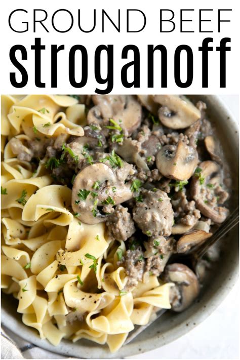 Great for picnics or covered dish dinners. Pin auf Beef Stroganoff Easy