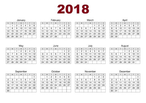 Free Printable Calendars 2018 Activity Shelter