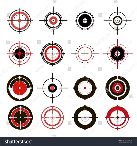 The center is often called the bullseye. Shooting Target Vector Icon Set Illustration Stock Vector ...