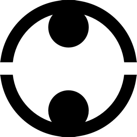 Circle With Two Little Circles Free Interface Icons