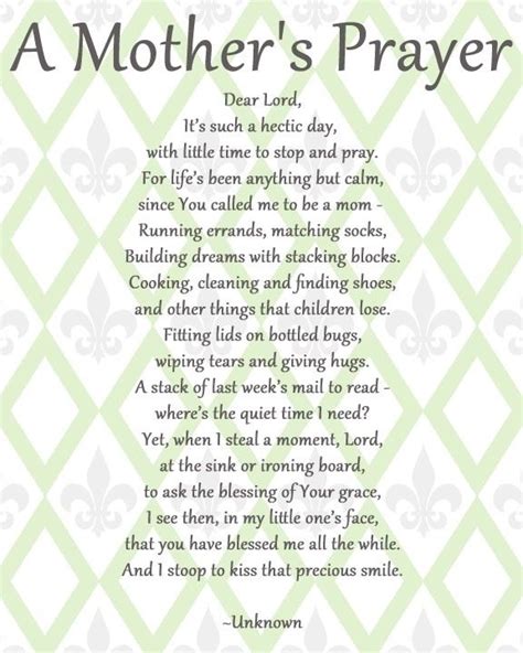 A Mother S Prayer Prayer For Mothers Quotes Inspirational Quotes