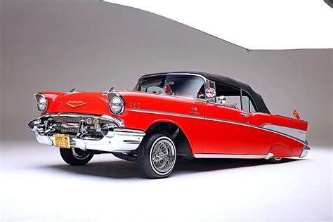 1957 Chevrolet Bel Air Convertible Classic Gm Red 1957 Hd Wallpaper