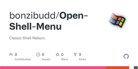 Github Bonzibuddopen Shell Menu Classic Shell Reborn