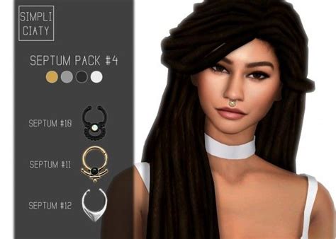 Simpliciaty Septum Pack 4 Sims 4 Downloads Sims 4 Sims 4