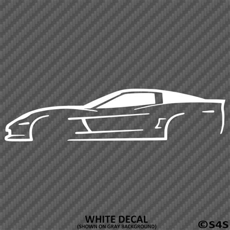 C6 Chevy Corvette Silhouette Vinyl Decal Version 2 S4s Designs
